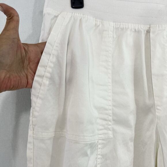 Soft Surroundings Medina Pants Womens Size XL White Pockets Roll Tab Hem Comfort - Picture 4 of 12